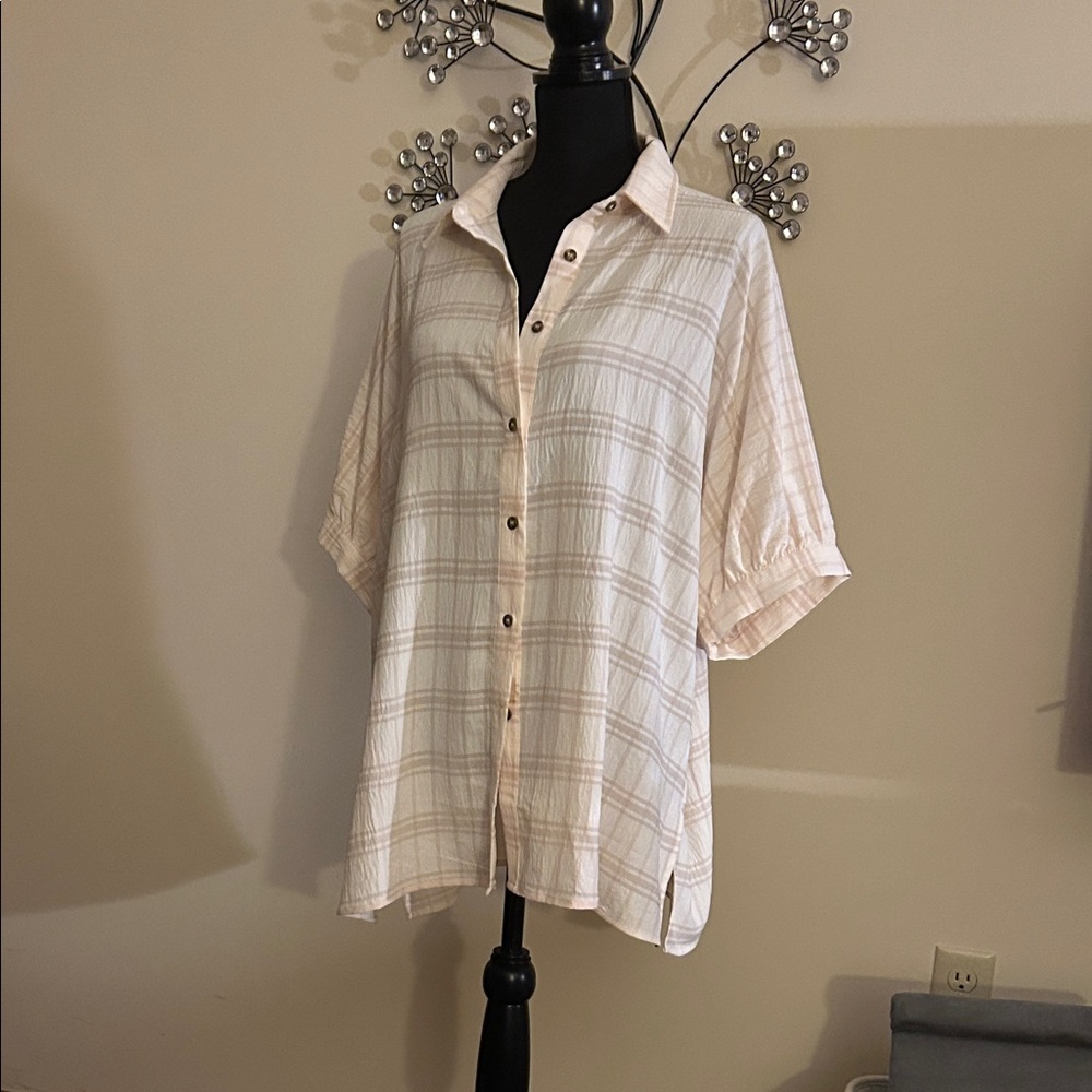 Cream Button-Up Shirt